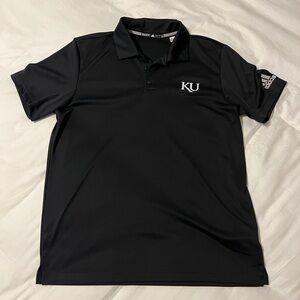 Kansas Jayhawks Adidas black grind polo Men’s L